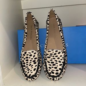 Jack Rogers Calf-Hair Millie moccasin. Box is included.